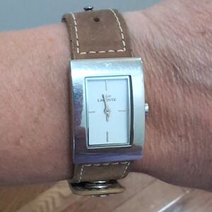 Lacoste watch with leather band